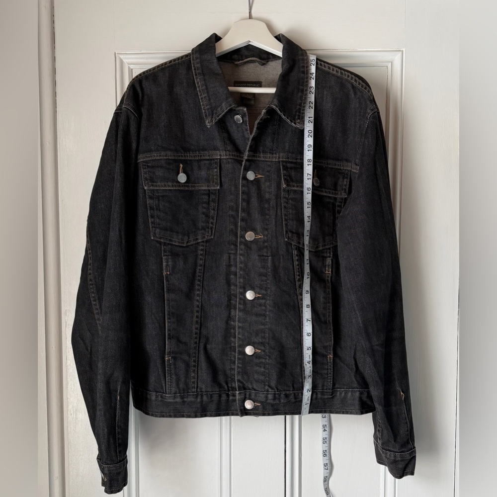 Vintage Men’s Banana Republic Black Denim Jean Jacket (Size L) - Picture 5 of 7